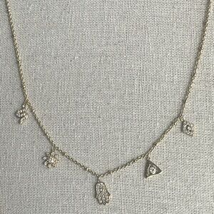Stella & Dot Gold Charm Necklace with Symbols